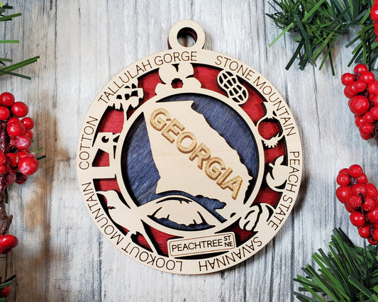 Georgia - State Christmas Ornament